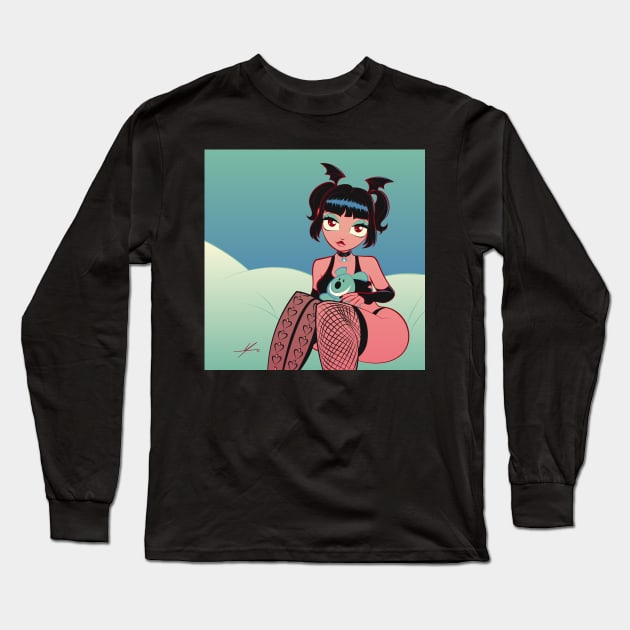 Demon Girl by IAMO Long Sleeve T-Shirt by IAMO